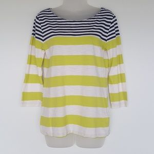 Banana Republic Women's Green & Blue Striped Tunic
